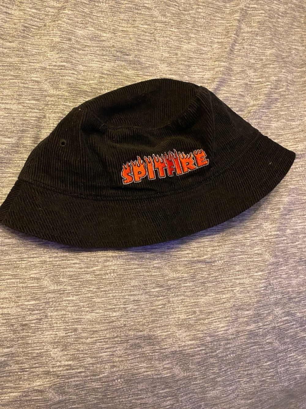 Vintage Spitfire Hat Bucket Cap Skateboarding Skate Wheels 90s Y2K Corduroy